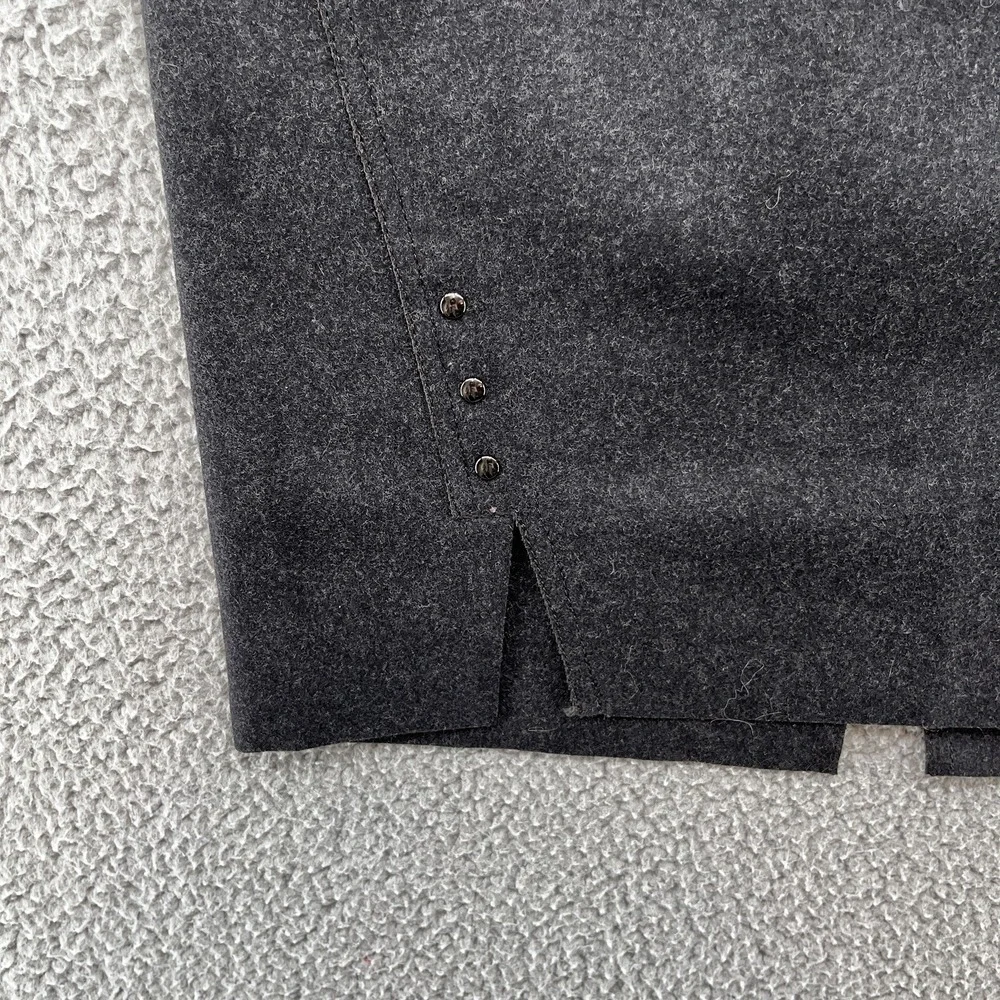 Per Se Skirt Womens 4 Gray Felt Wool Cashmere‎ Straight Pencil Retro Wiggle